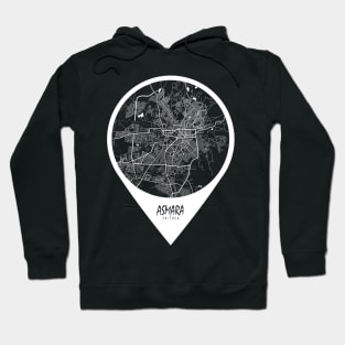 Asmara, Eritrea City Map - Travel Pin Hoodie